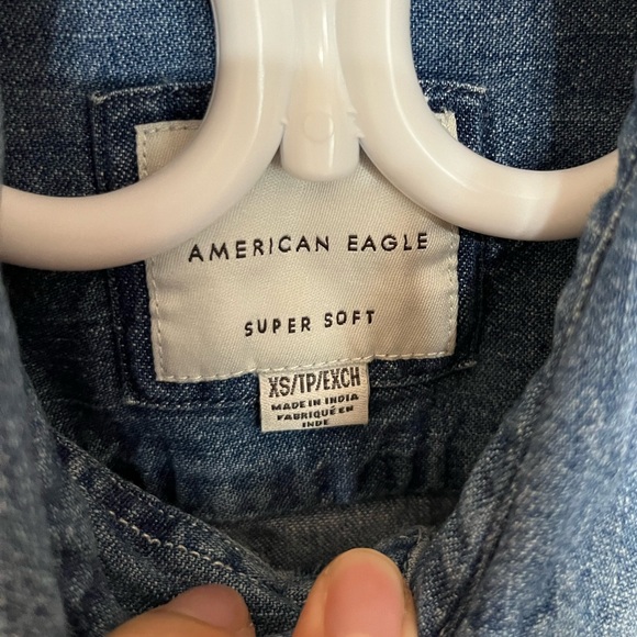 American Eagle Denim Long Sleeve Shirt - Picture 3 of 4